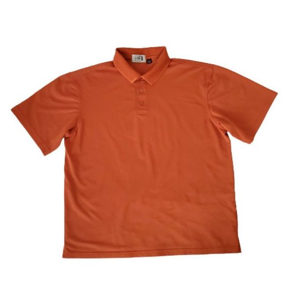 Vintage 1990's U.W.B. Golf Graphic on back Polo Shirt, Orange, Large - Picture 1 of 9